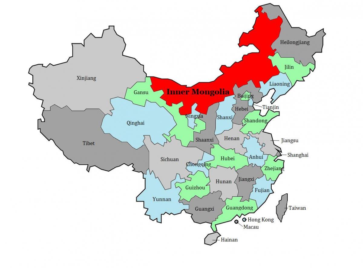 mapa Mongolia eskualde