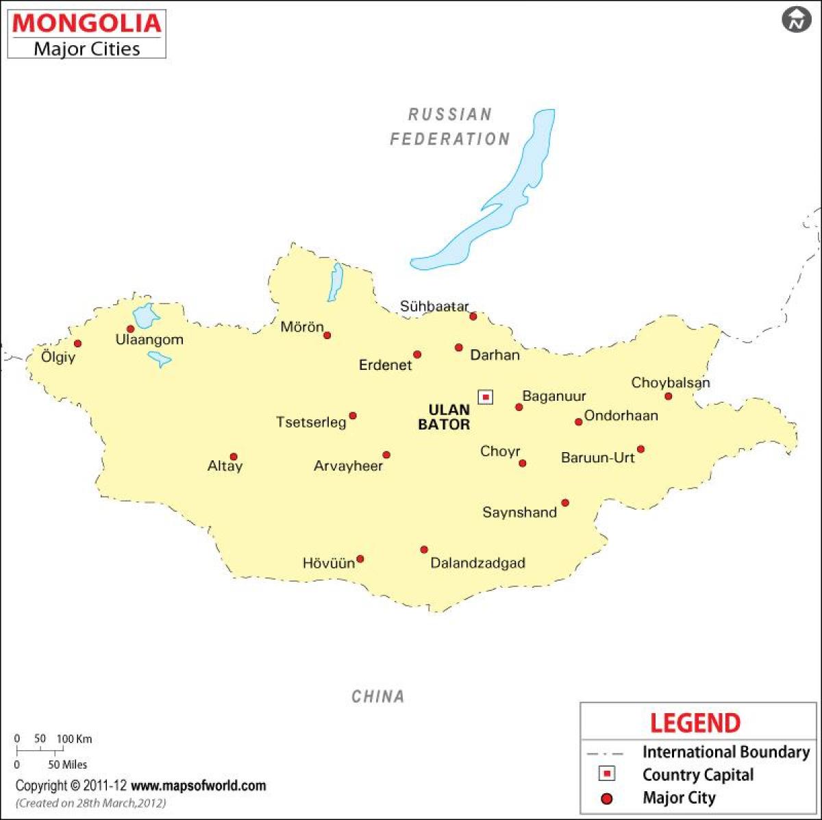 Mongolia mapa hiri