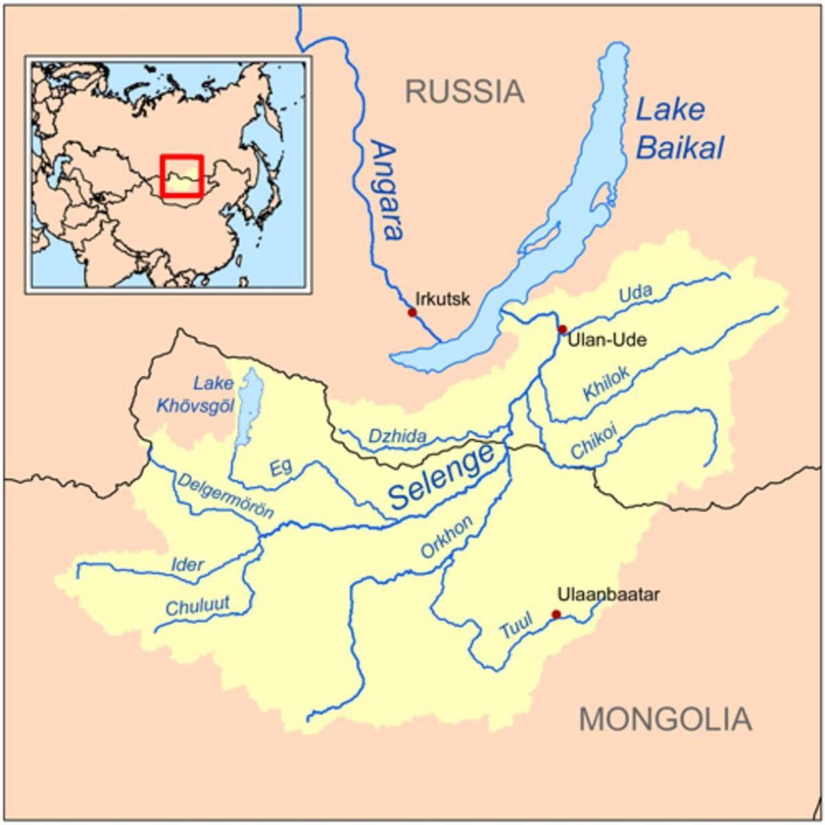 mapa ibaia Mongolia