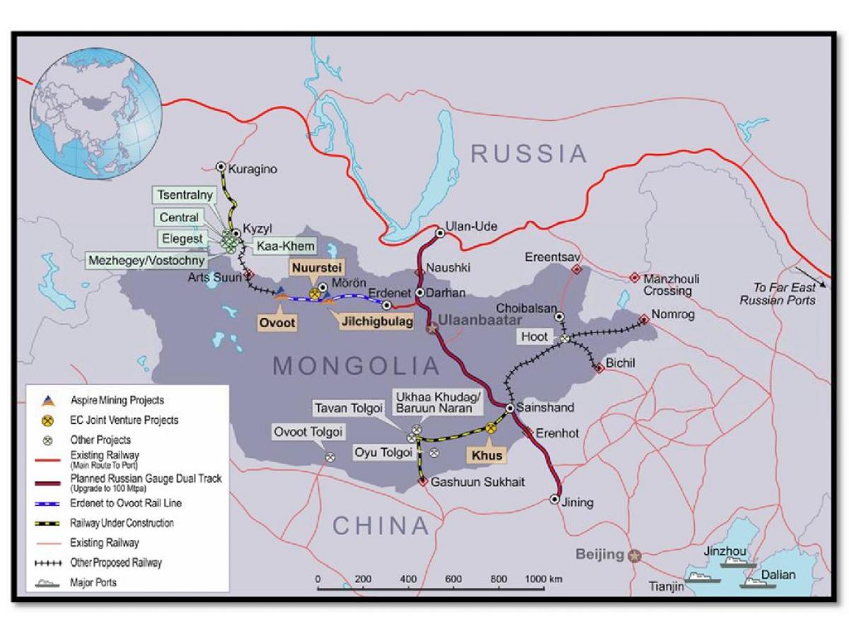 Mongolian trenbide-mapa