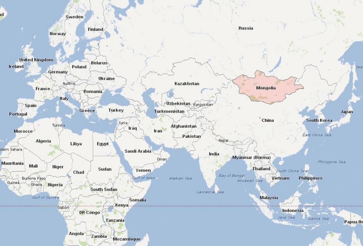 mapa Mongolia mapa asia