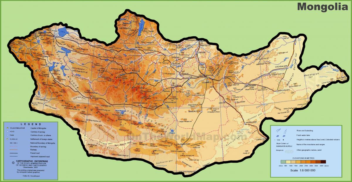 Mongolia mapa kokapena