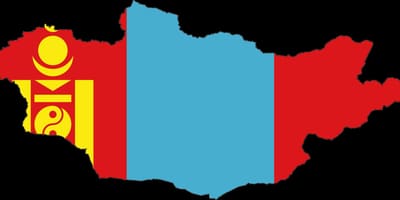 Mapa Mongolia bandera