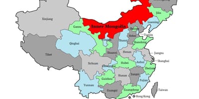 Mapa Mongolia eskualde
