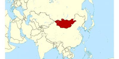 Kokapena Mongolia munduko mapa